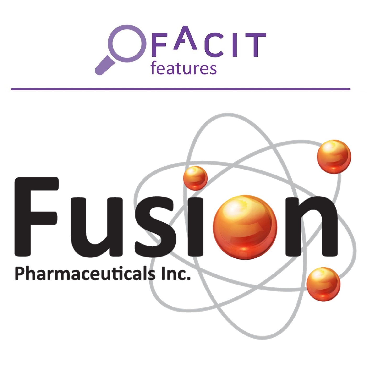 FACIT features and Fusion Pharmaceuticals logo